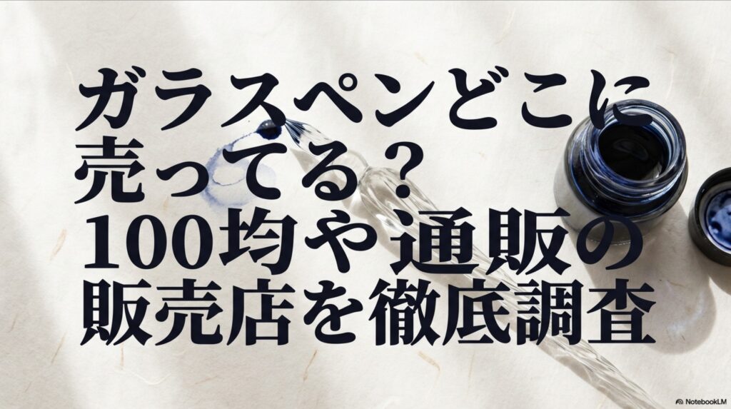 初心者向けのガラスペン販売店と選び方を解説した記事のタイトル画像