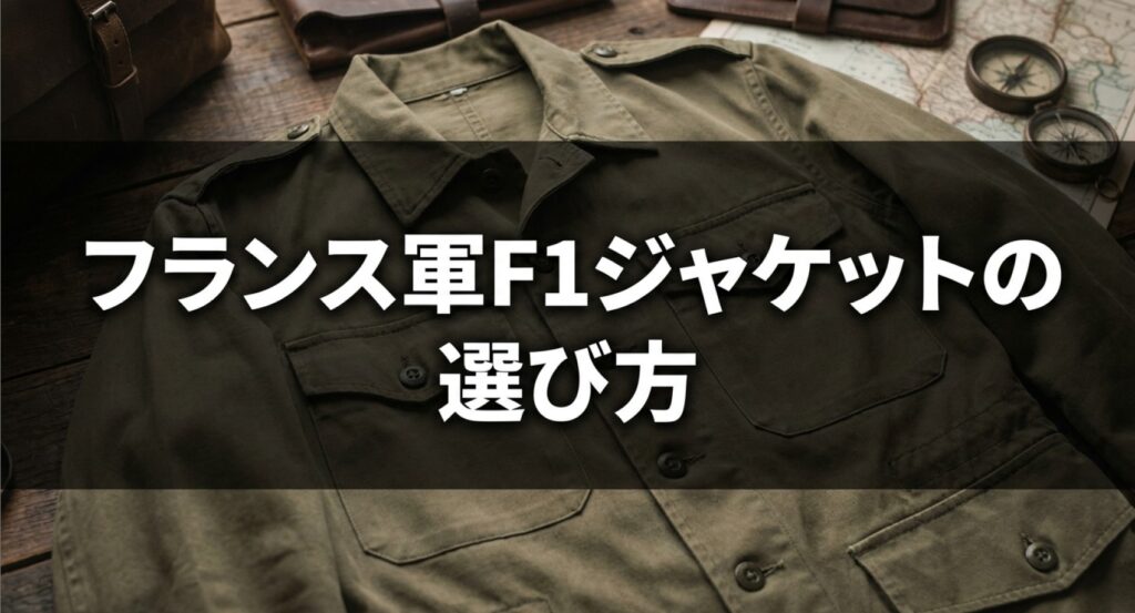 フランス軍F1ジャケットの選び方や比較についてのアイキャッチ画像