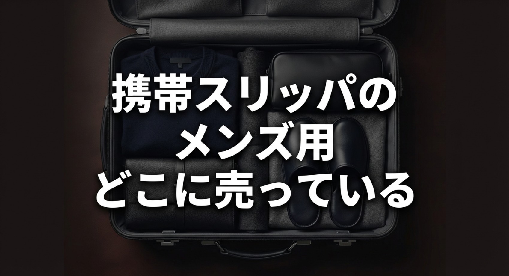 メンズ用携帯スリッパが買える実店舗や通販、緊急時の代用品についてのアイキャッチ画像